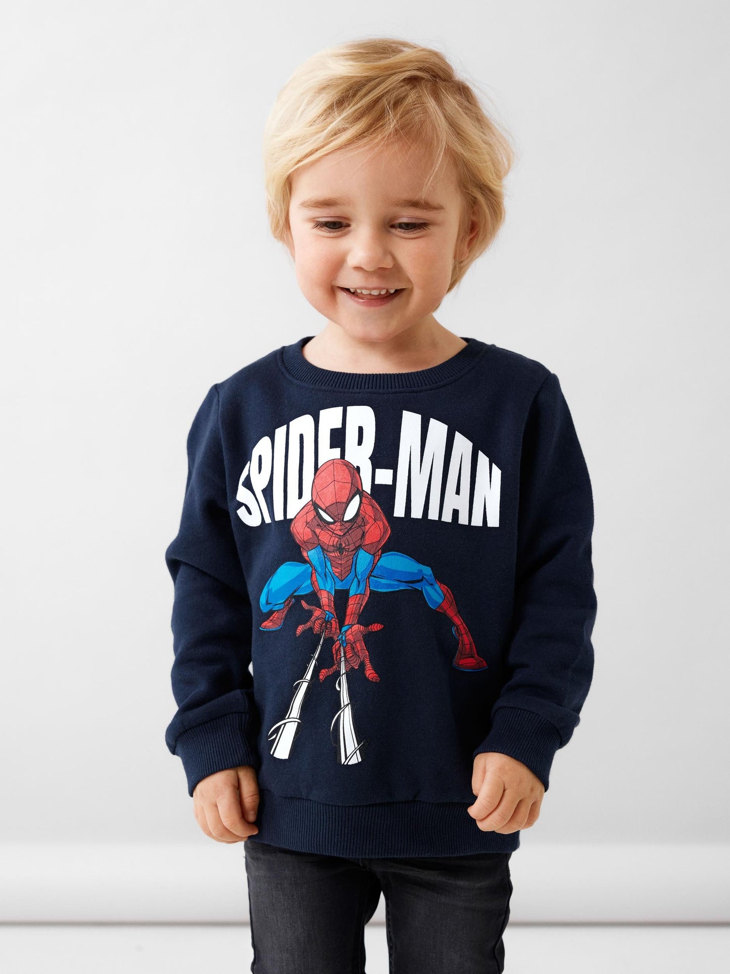 Felpa Name It  Nmmjox Spiderman Sweat Bru Noos Mar DARK SAPPHIRE