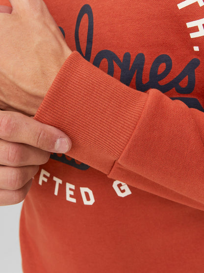 Felpa Jack E jones JJMIKK SWEAT CREW NECK CINNABAR