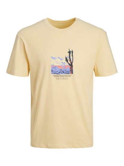 T-Shirt Jack E Jones Jorlucca Graphic Tee Ss Crew Neck Italian Straw