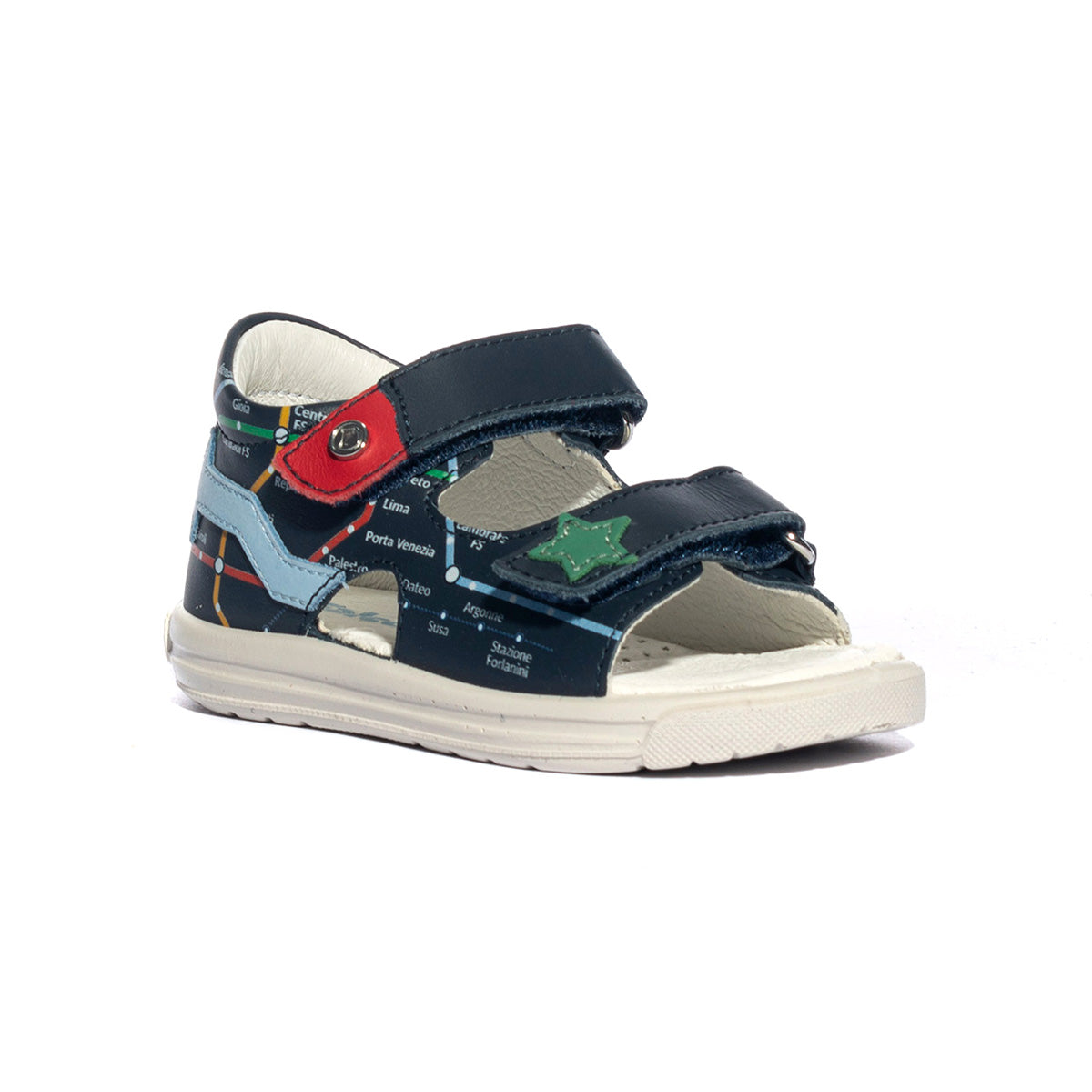 Sandali Falcotto Gleegrin NAVY CREAM RED