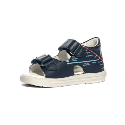 Sandali Falcotto Gleegrin NAVY CREAM RED