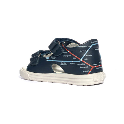 Sandali Falcotto Gleegrin NAVY CREAM RED
