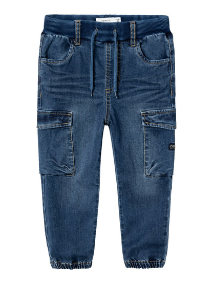 Jeans Name It NMMBEN BAGGY R CARGO JEANS 9770-YT NOOS DARK BLUE DENIM