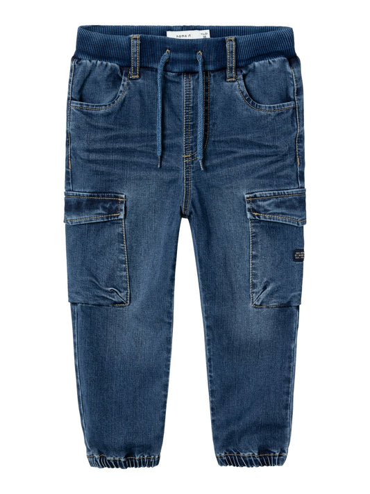 Jeans Name It NMMBEN BAGGY R CARGO JEANS 9770-YT NOOS DARK BLUE DENIM