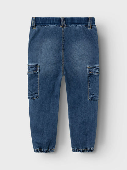 Jeans Name It NMMBEN BAGGY R CARGO JEANS 9770-YT NOOS DARK BLUE DENIM