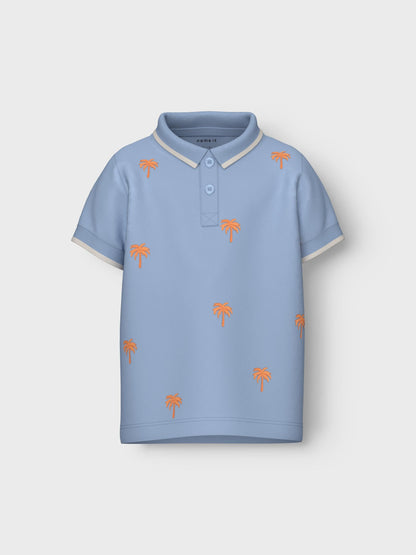 Polo Name It Nmmfumme Ss Polo CHAMBRAY BLUE