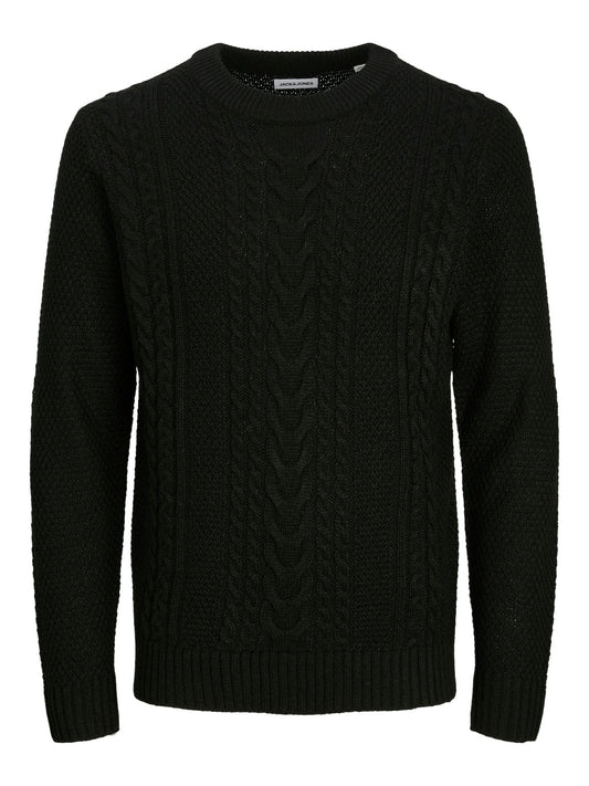 Pullover Jack E Jones JJCRAIG KNIT CREW NECK AW24 BLACK