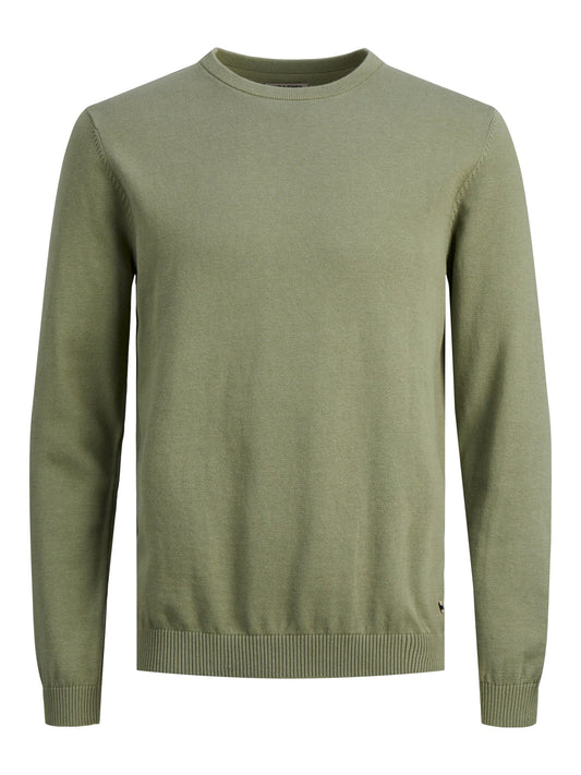 Pullover Jack E Jones Jjebasic Knit Crew Neck Noos OIL GREEN