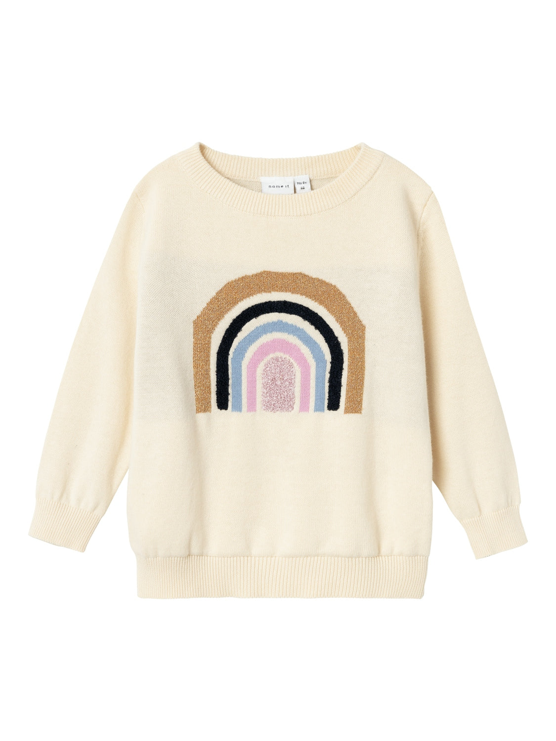Pullover Name It NMFKIBOW LS KNIT BUTTERCREAM