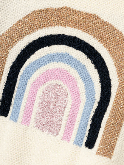 Pullover Name It NMFKIBOW LS KNIT BUTTERCREAM