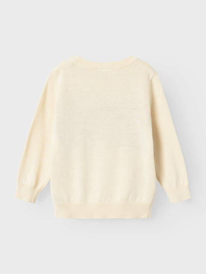 Pullover Name It NMFKIBOW LS KNIT BUTTERCREAM