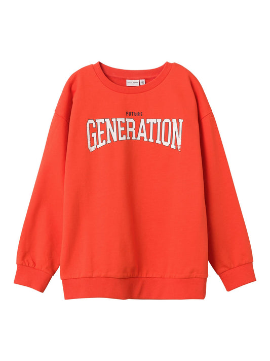 Felpa Name It  Nkmvildar Ls Sweat Box Bru N1 CHERRY TOMATO