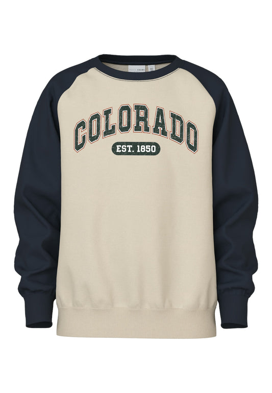 Felpa Name It NKMVILDAR LS SWEAT BOX BRU SUMMER SAND
