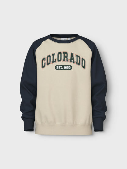 Felpa Name It NKMVILDAR LS SWEAT BOX BRU SUMMER SAND