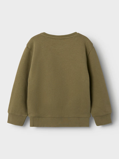Felpe Name It NMMOBANNO LS LOOSE SWEAT BRU PB DEEP LICHEN GREEN