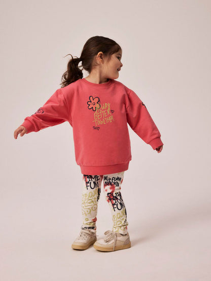 NMFNOELLE RLX SWEAT TUNIC BOX ROSE OF SHARON