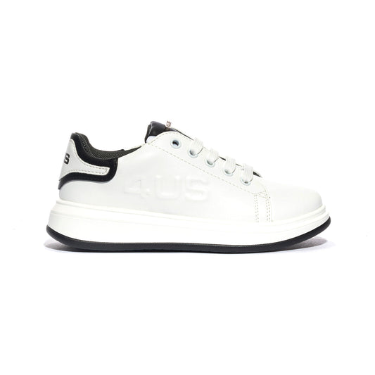 Sneakers 4us 43050 Bianche WHITE BLACK