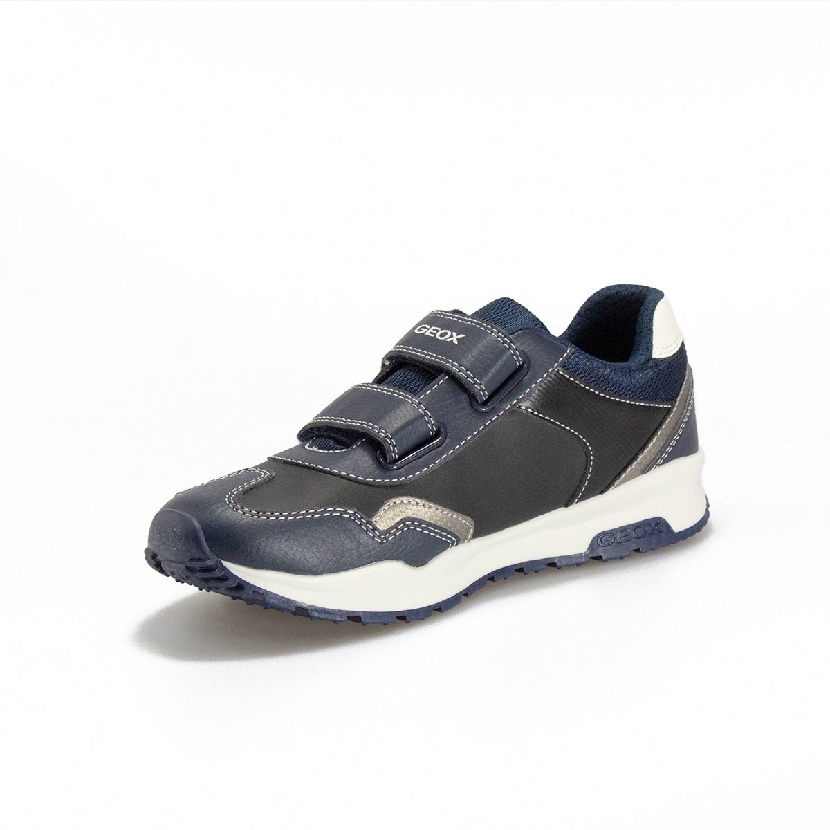 GEOX J0415A NAVY SILVER C0673 Sneakers Bambino 