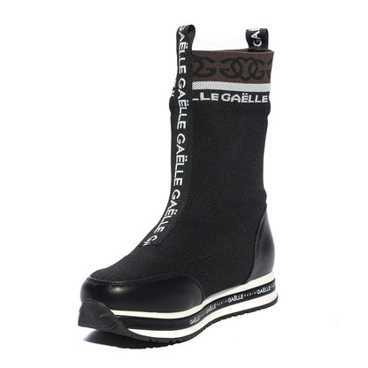GAELLE G1116 BLACK BROWN Sneakers Donna 