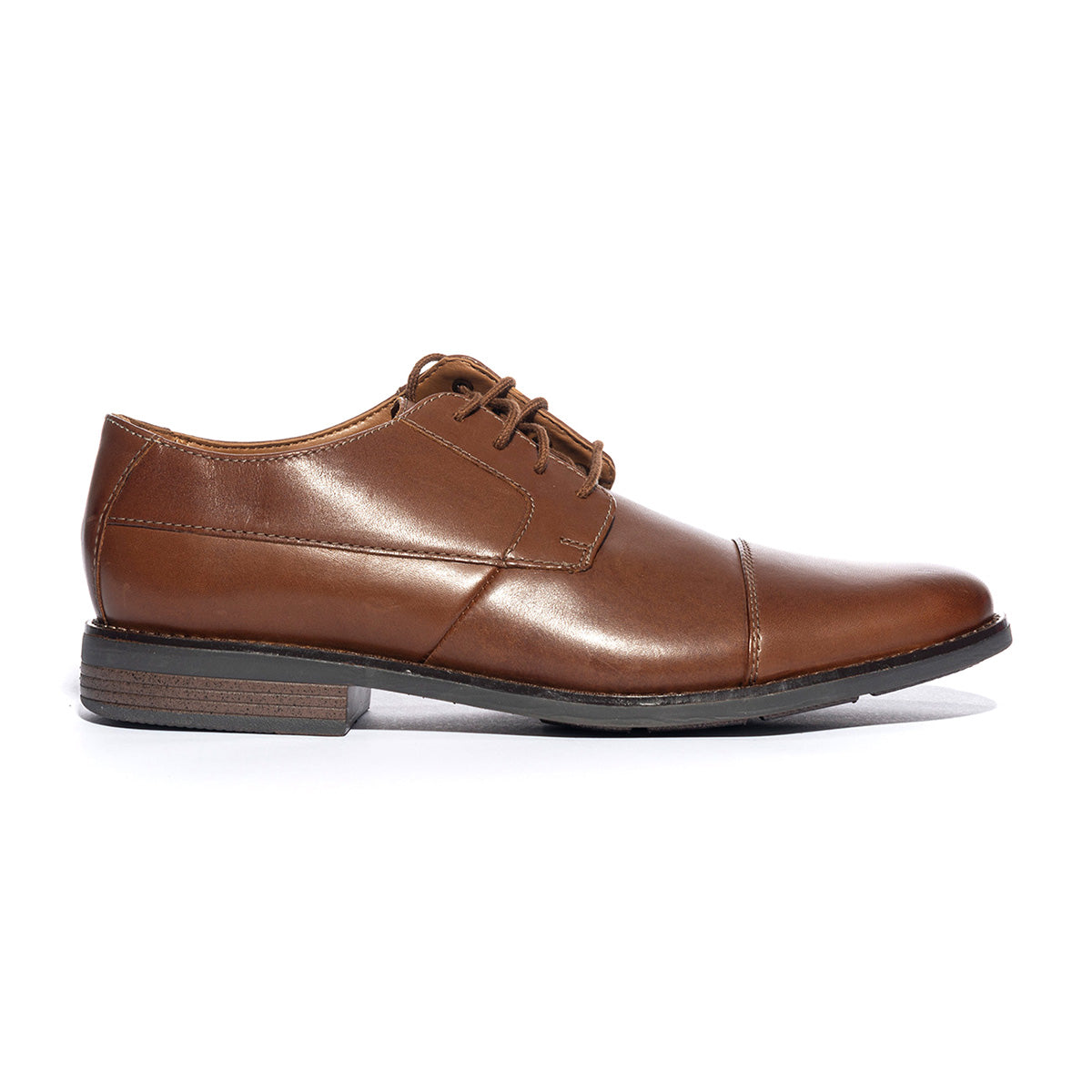 CLARKS 123138 TAN LEATHER Stringate Uomo 