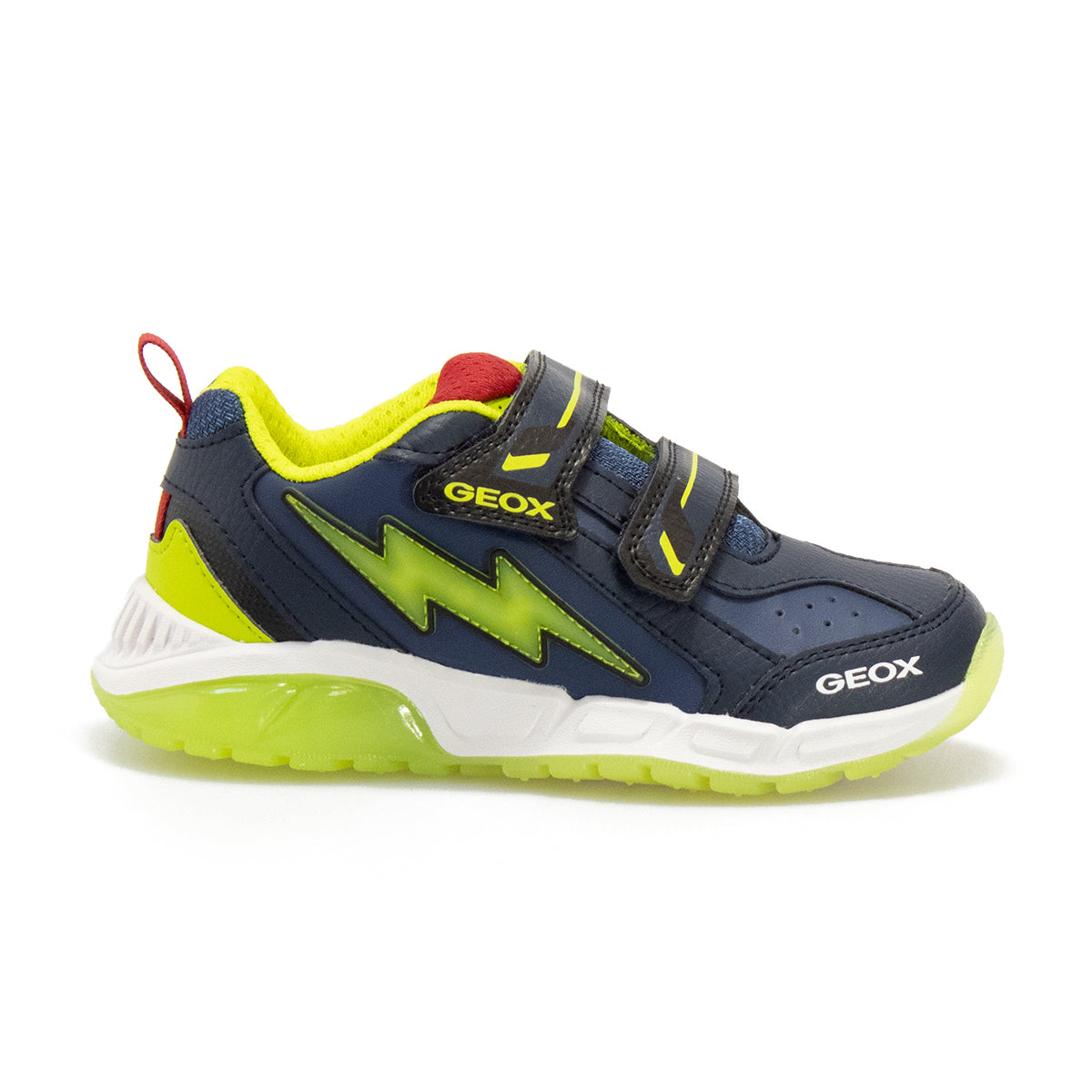 GEOX J16CQA NAVY LIME C0749 Sneakers Bambino 