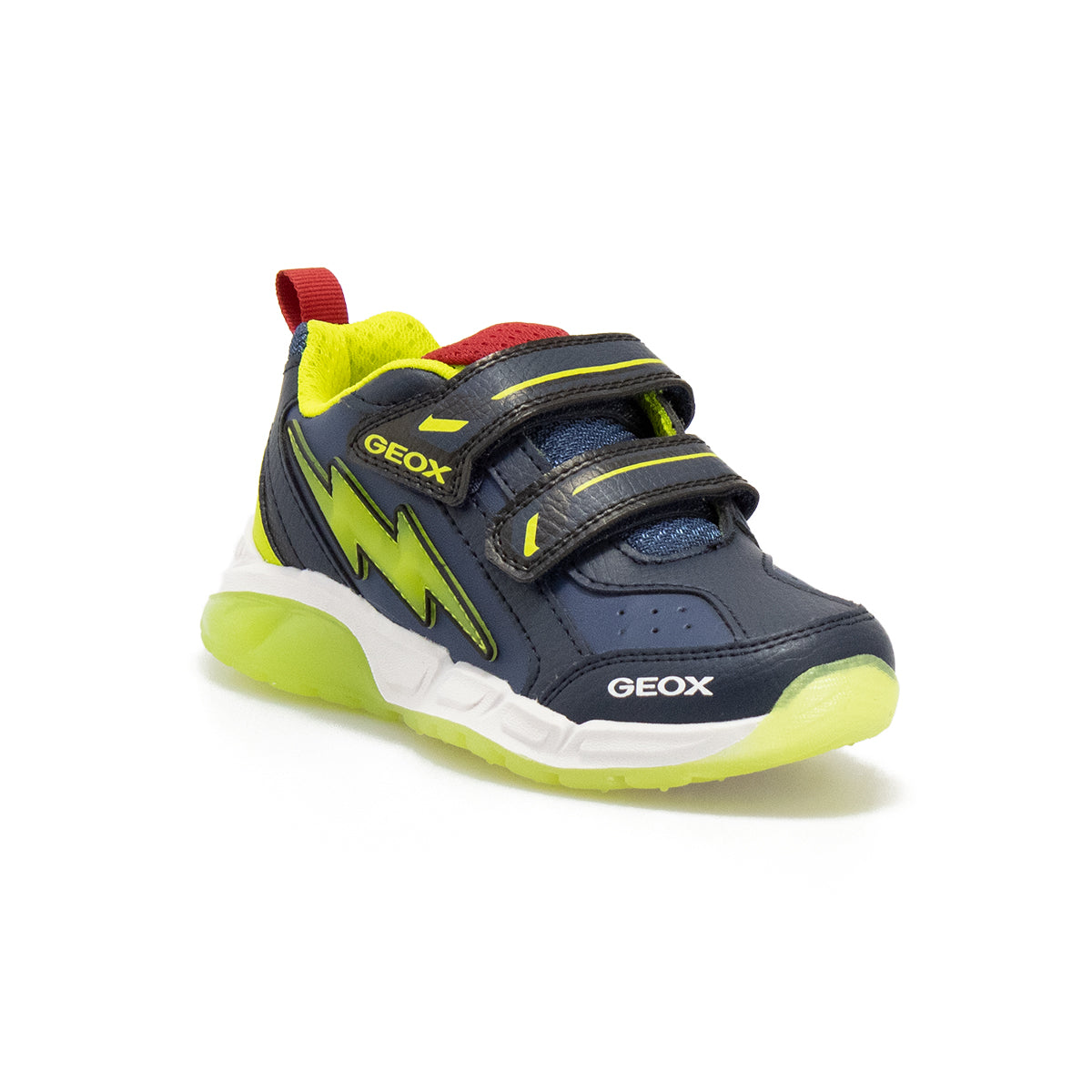 GEOX J16CQA NAVY LIME C0749 Sneakers Bambino 