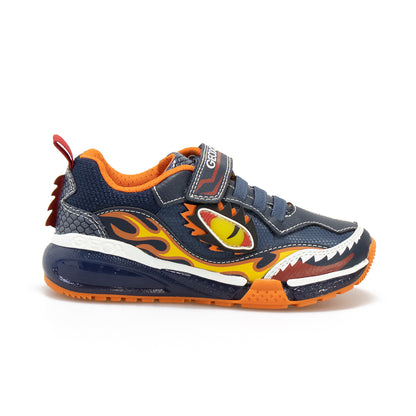 GEOX J16FEB NAVY ORANGE C0820 Sneakers Bambino 