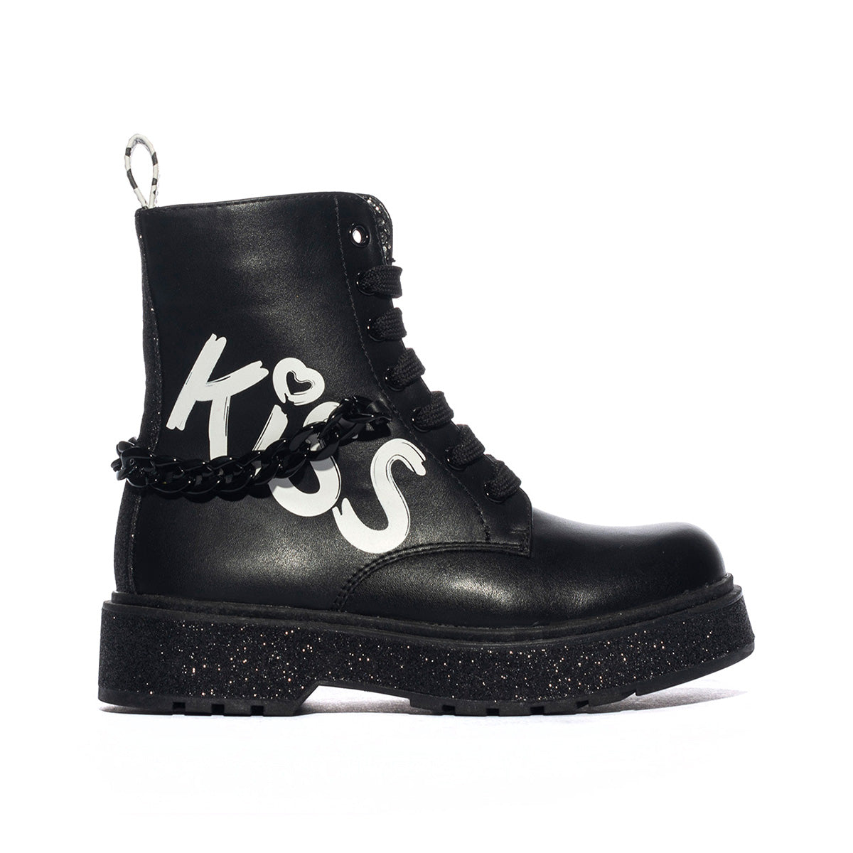 ASSO AG14003 BLACK Anfibi Bambina 