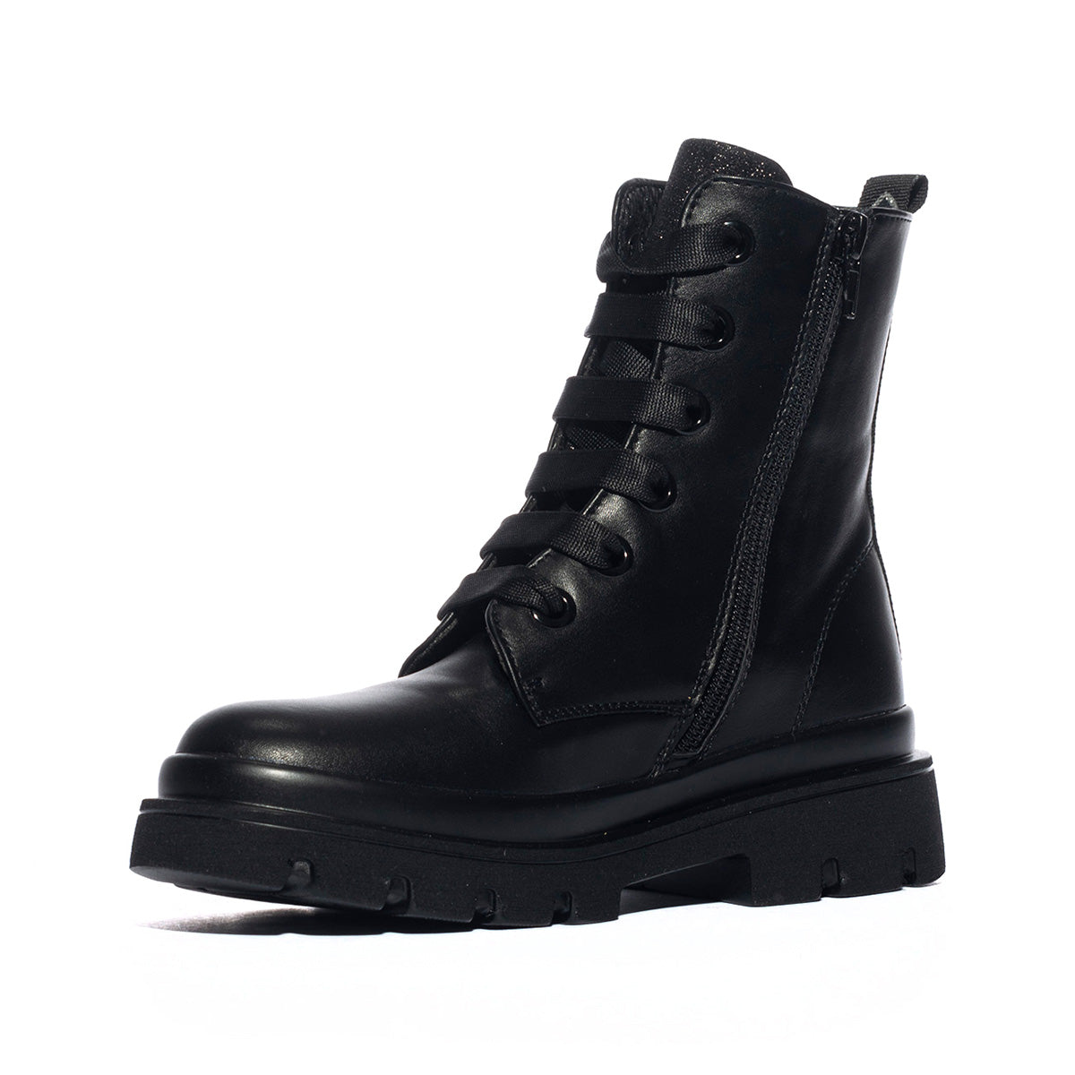ASSO AG14223 BLACK Anfibi Bambina 