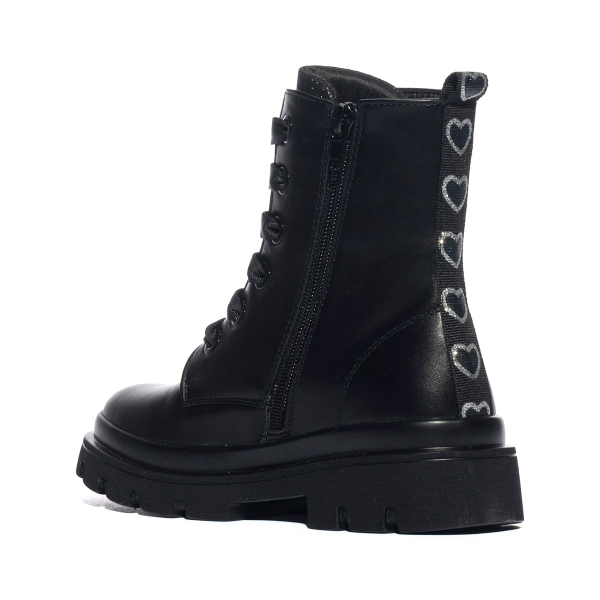 ASSO AG14223 BLACK Anfibi Bambina 