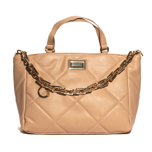 Borsa CLEMì VANITOSA QUILTED HANDBAG BEIGE