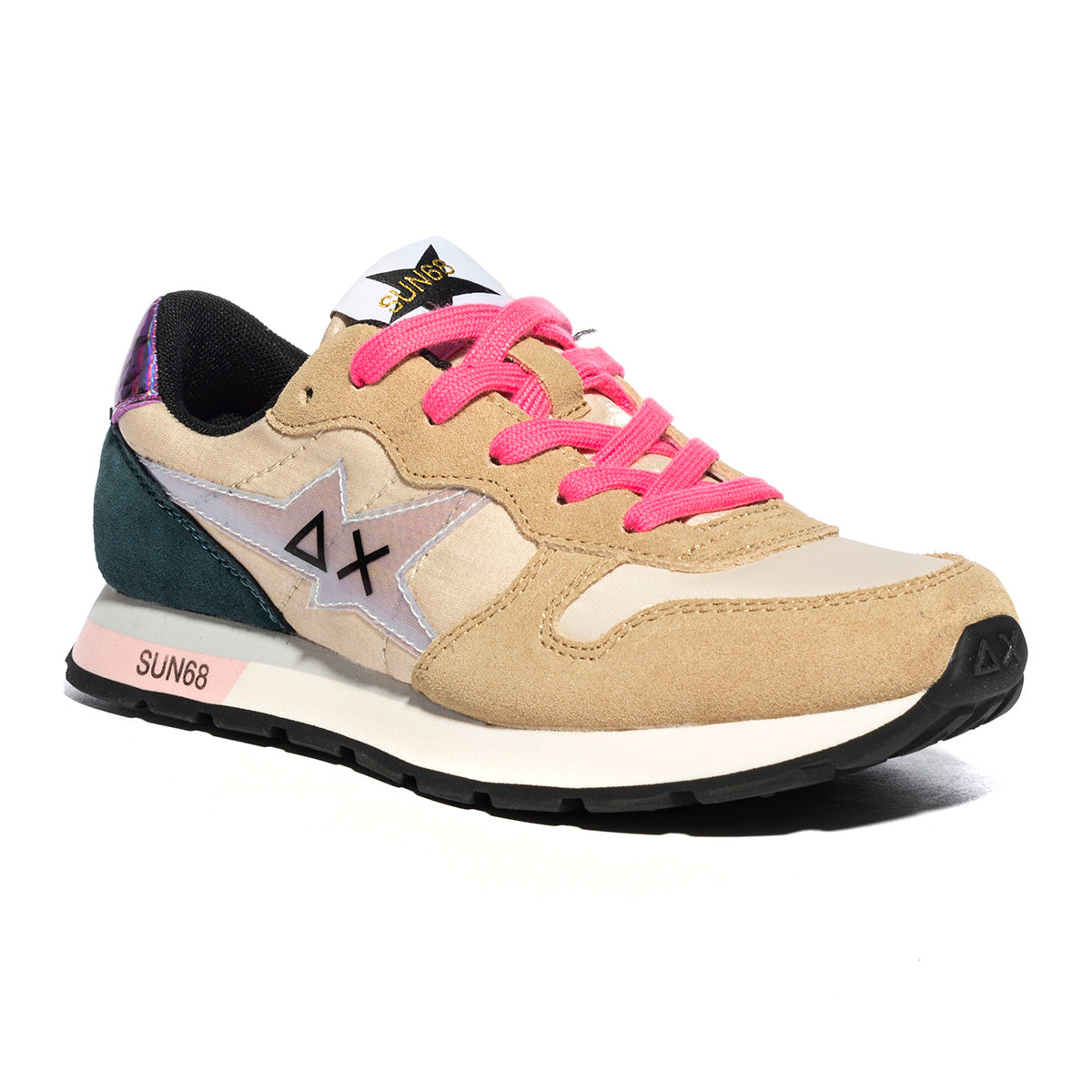 Sneakers Sun 68 Girl'S Stargirl Satin   Beige