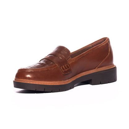 CLARKS 26174455 TAN LEATHER Mocassini Donna 