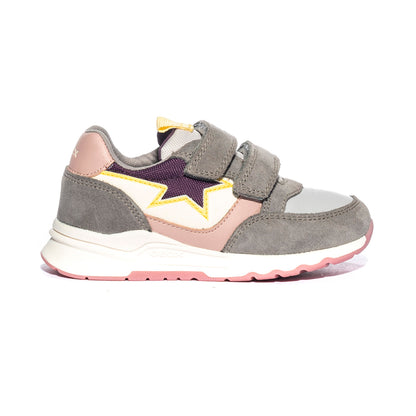 GEOX B364XB LT GREY PINK  C1296 Sneakers Bambina 