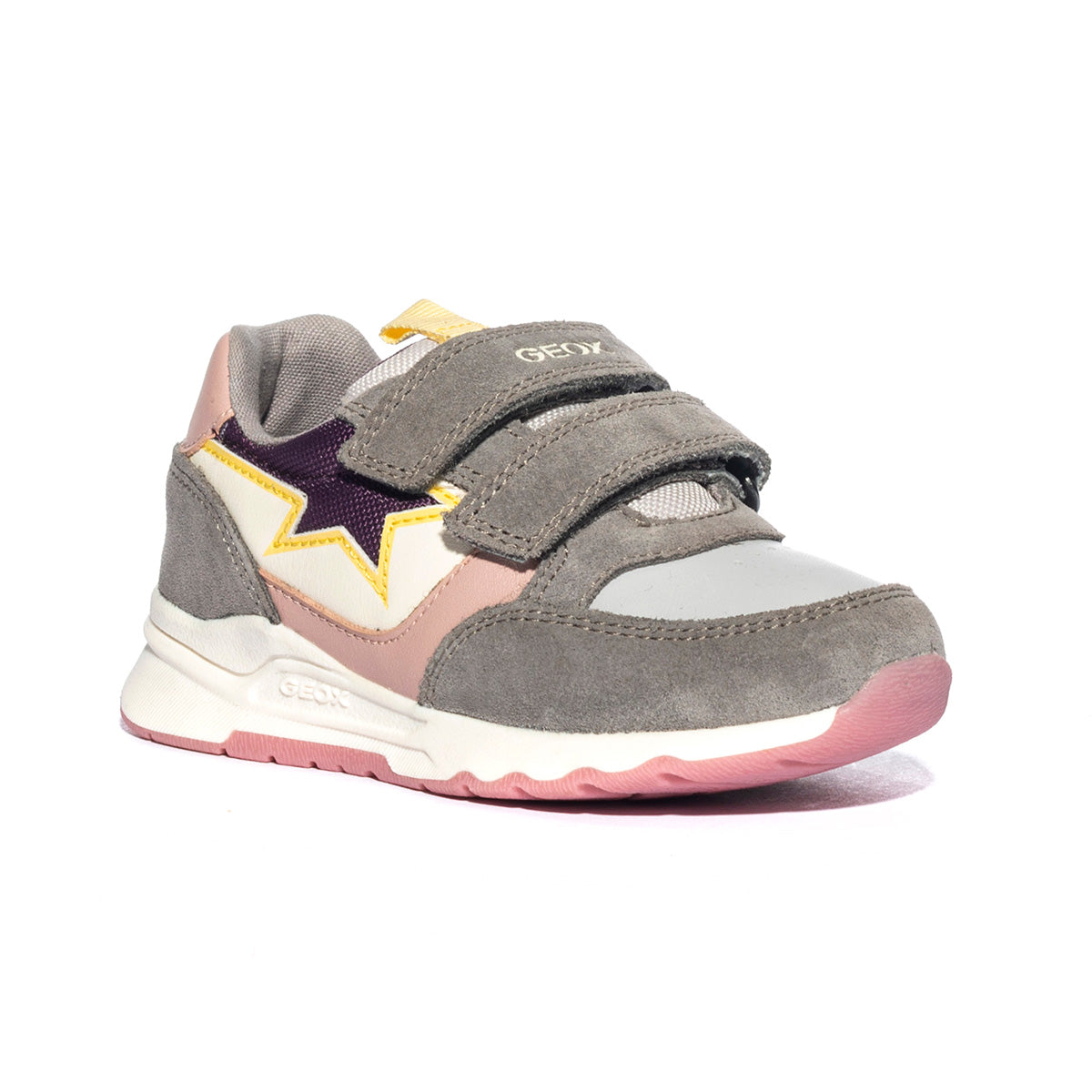 GEOX B364XB LT GREY PINK  C1296 Sneakers Bambina 