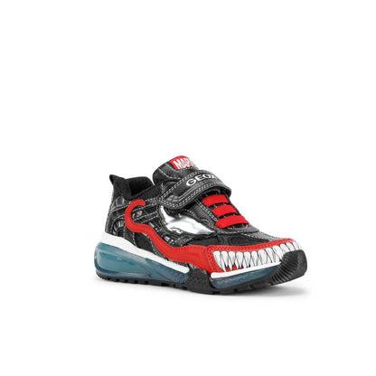 GEOX J26FEC BLACK RED C0048 Sneakers Bambino 