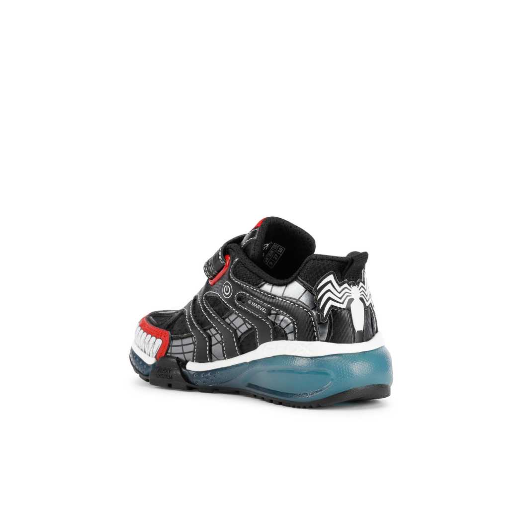 GEOX J26FEC BLACK RED C0048 Sneakers Bambino 