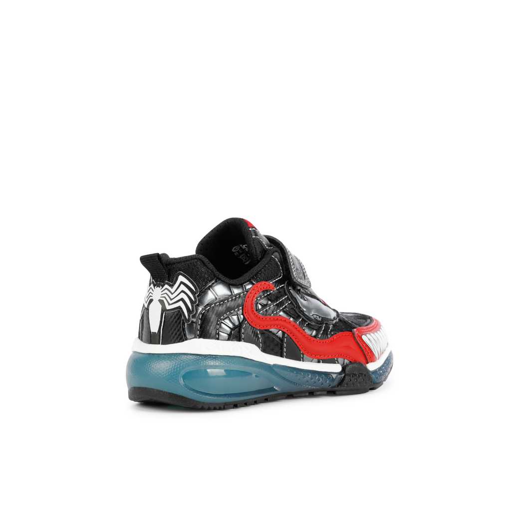 GEOX J26FEC BLACK RED C0048 Sneakers Bambino 