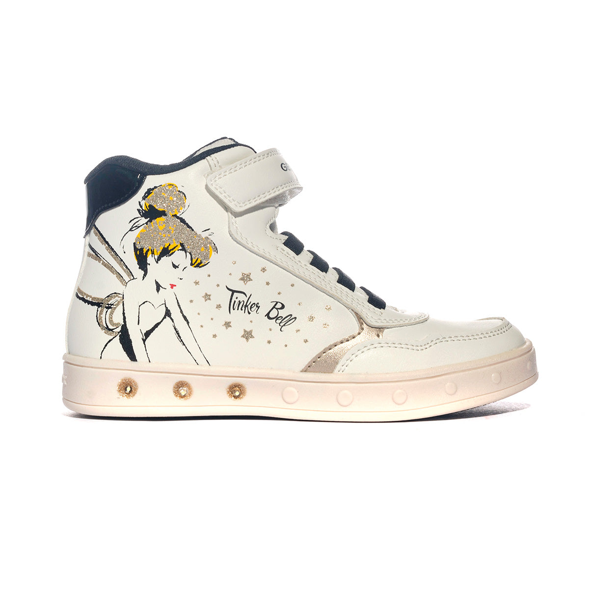 GEOX J368WF WHITE BLACK  C0404 Sneakers Bambina 