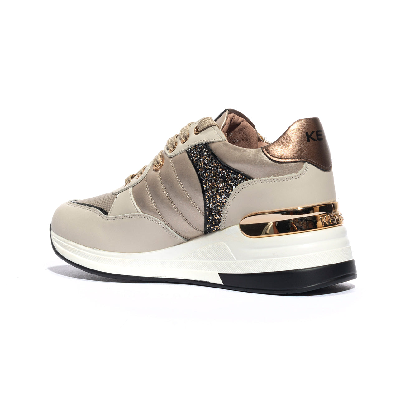 KEYS K6820 AVORIO GOLD BRONZO Sneakers Donna 