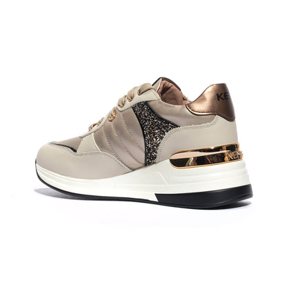 KEYS K6820 AVORIO GOLD BRONZO Sneakers Donna 