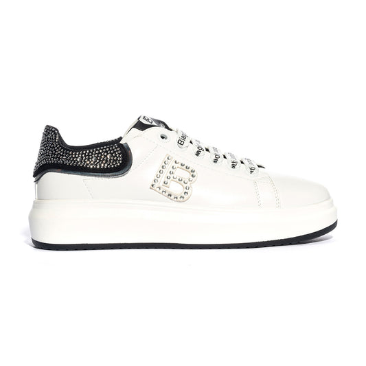 LAURA BIAGIOTTI 8781 WHITE BLACK Sneakers Bambina 