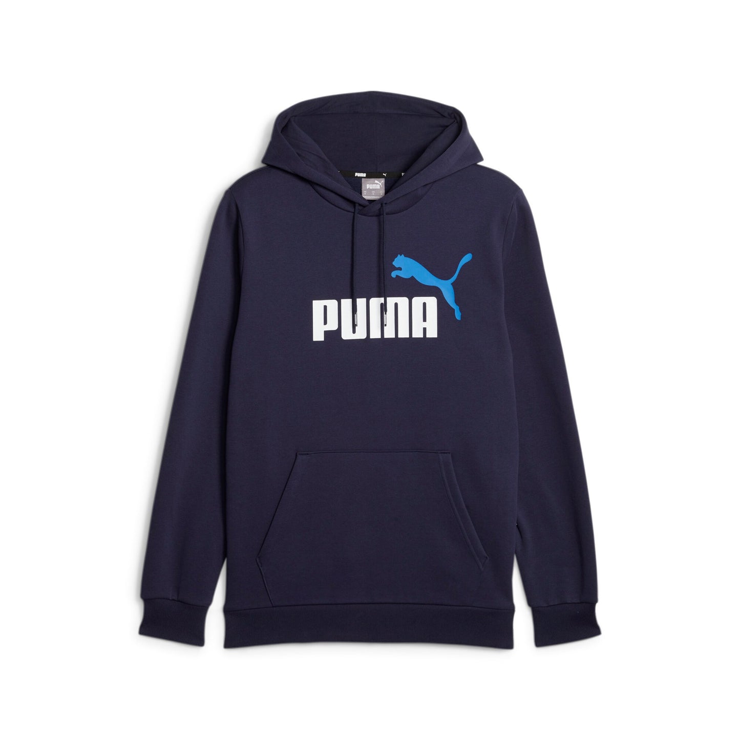 Felpa Puma  ESS+ 2 Col Big Logo Hoodie FL Blu