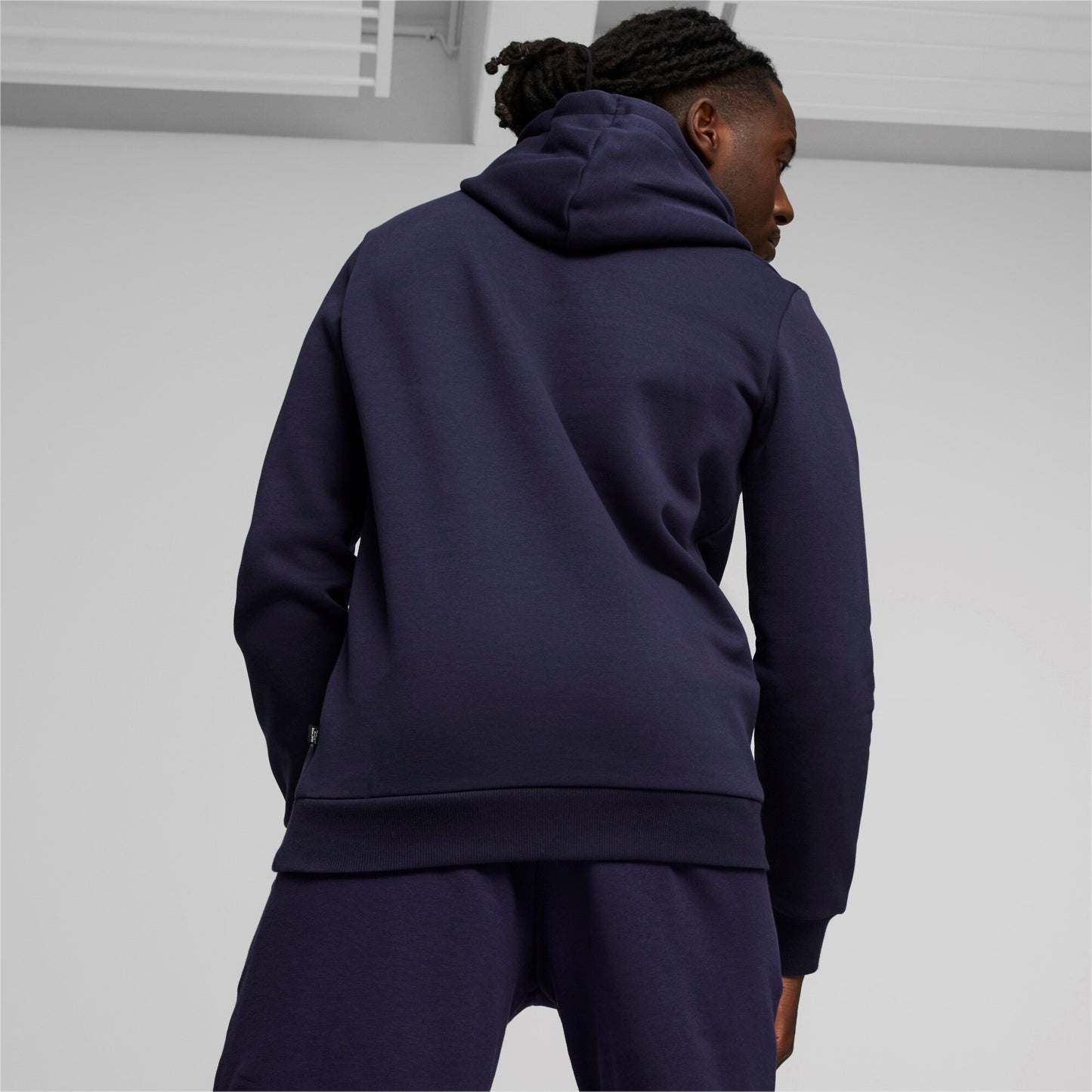 Felpa Puma  ESS+ 2 Col Big Logo Hoodie FL Blu