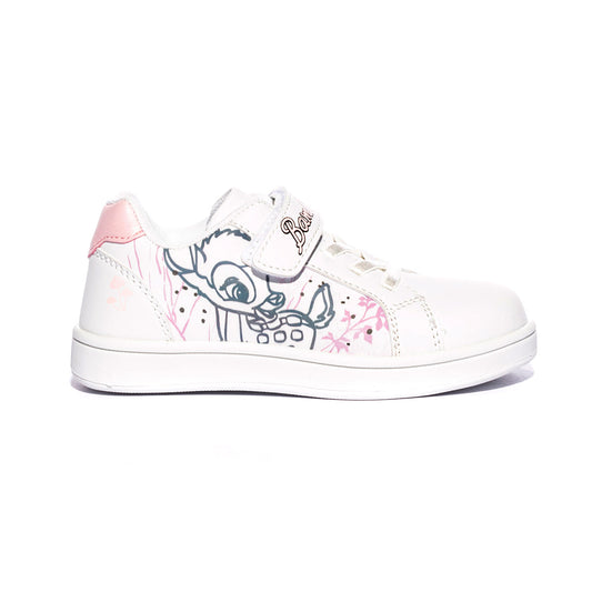 Sneakers Bambi D6010014 Bianche Rosa
