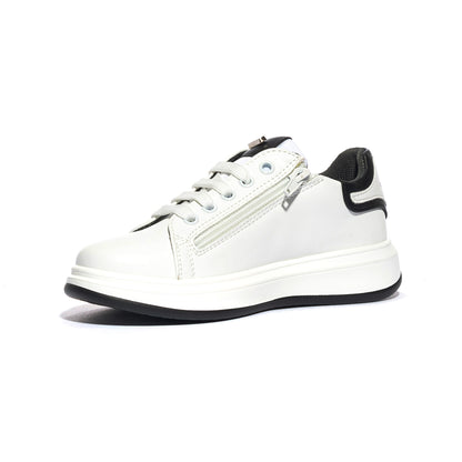 4US 43050 WHITE BLACK Sneakers Bambino 