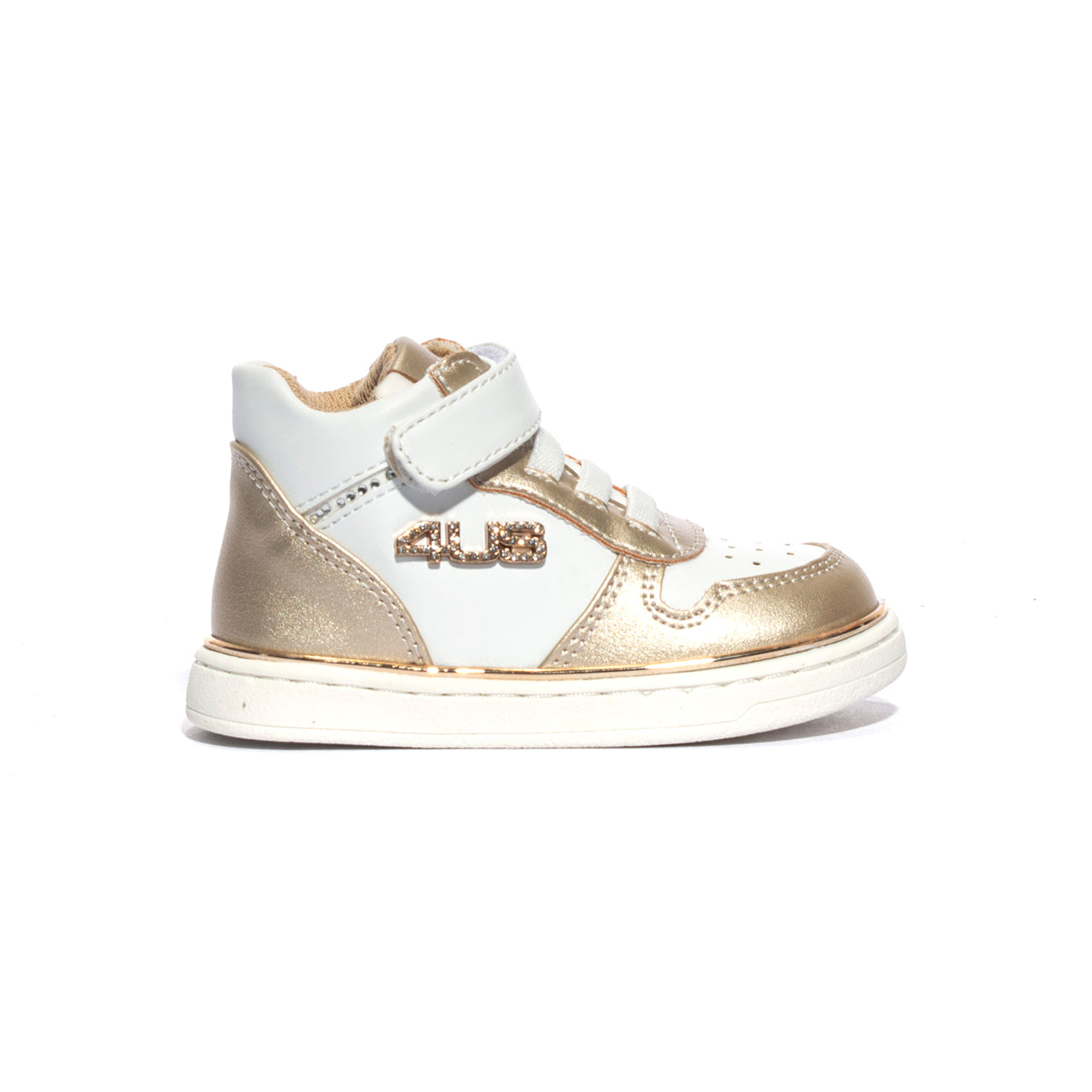 4US 43150 PLATINO WHITE Sneakers Bambina 