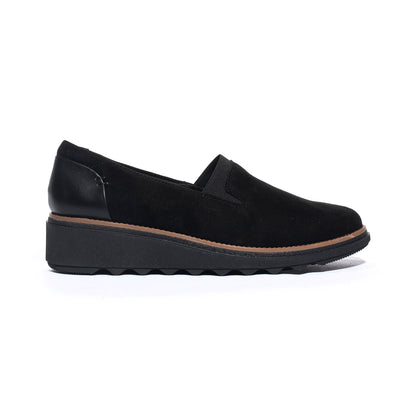 CLARKS 155819 BLK SUEDE W DKTAN Mocassini Donna 