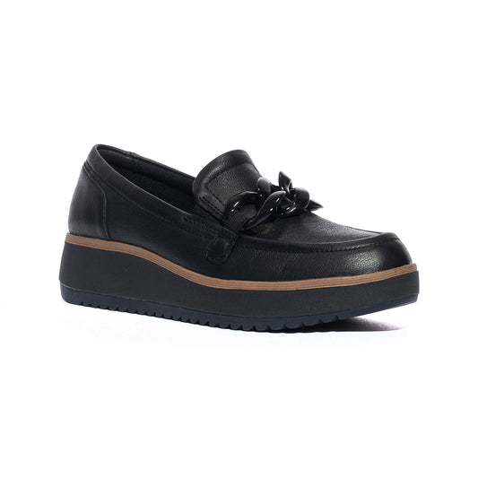 CLARKS 180109 BLACK LEA Slip-on Donna 