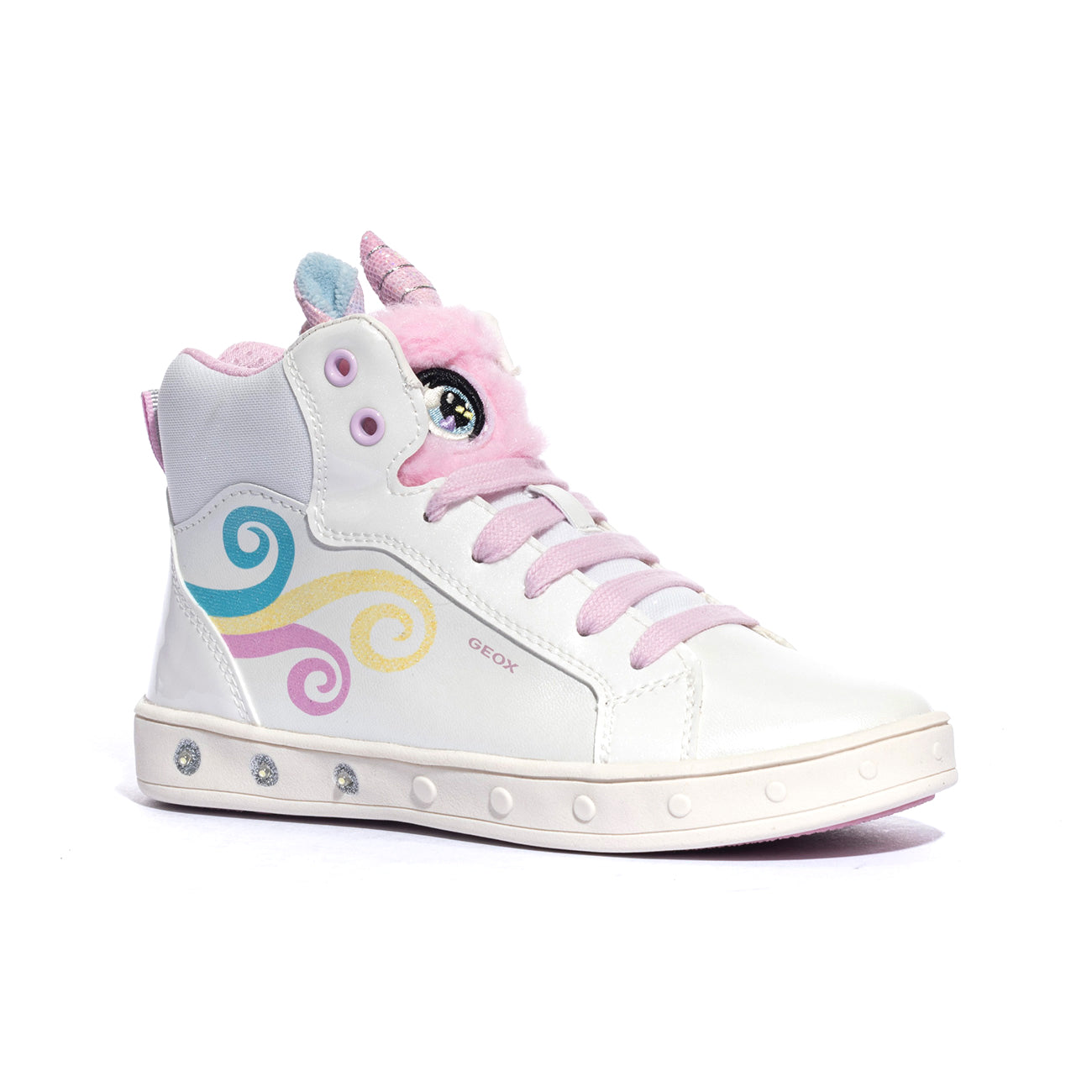 GEOX J468WA 0NFBH WHITE MULTICOLOR    C0653 Sneakers Bambina 